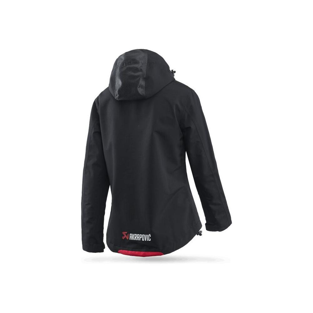 Akrapovic Corpo Ladies Rain Jacket Black / Red - FREE UK Shipping, FREE 365 Day Returns | Moto Central