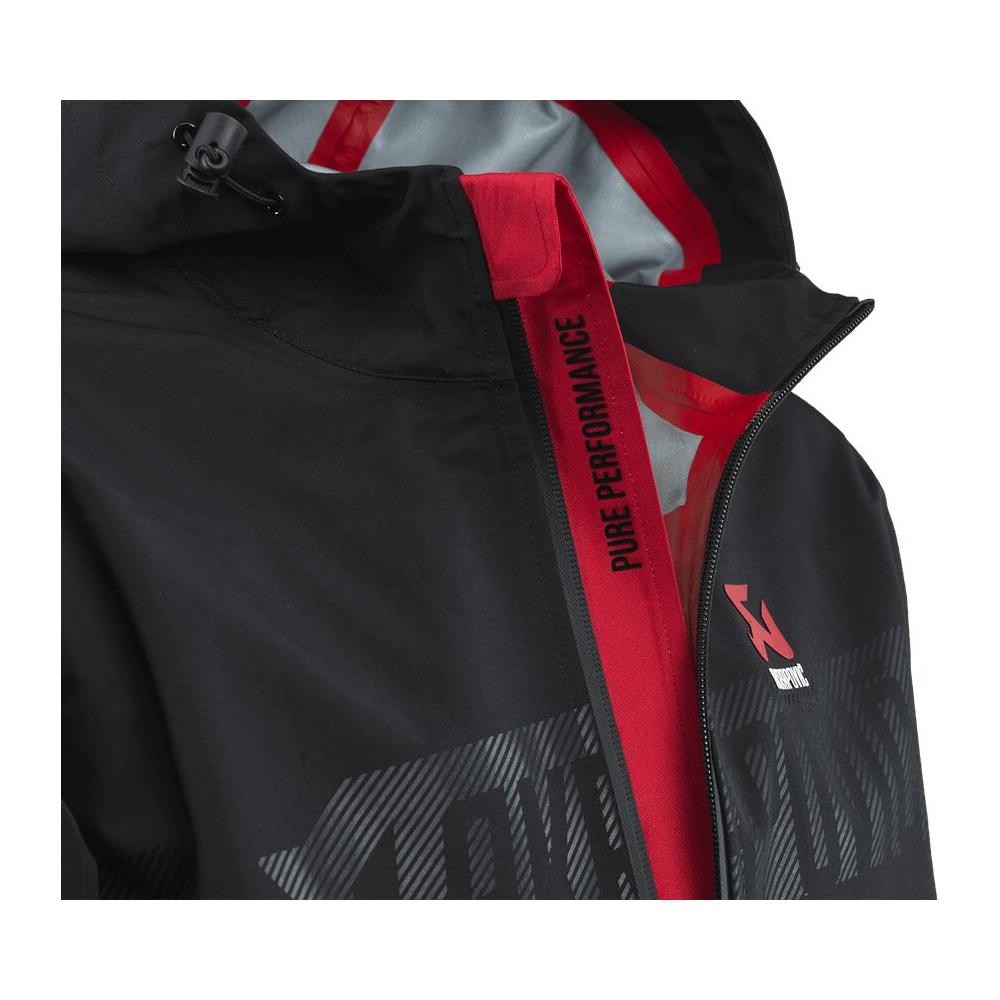 Akrapovic Corpo Ladies Rain Jacket Black / Red - FREE UK Shipping, FREE 365 Day Returns | Moto Central