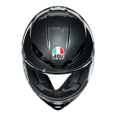 AGV K6 Minimal Full Face Helmet Gunmetal / Black / Fluo Yellow - FREE UK Shipping, FREE 365 Day Returns | Moto Central