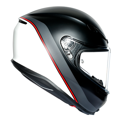 AGV K6 Minimal Full Face Helmet Pure Matt Black / White / Red