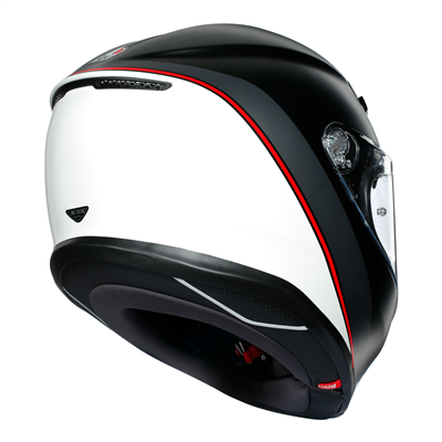 AGV K6 Minimal Full Face Helmet Pure Matt Black / White / Red