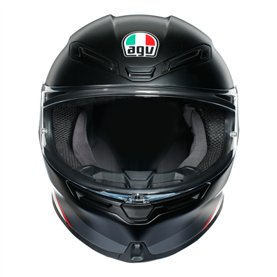 AGV K6 Minimal Full Face Helmet Pure Matt Black / White / Red