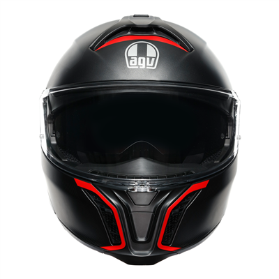 AGV Tour Modular Frequency Flip-Up Helmet Matt Gun / Red