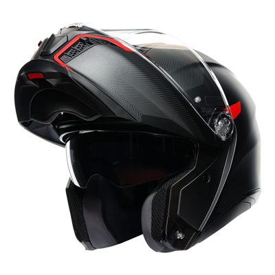 AGV Tour Modular Frequency Flip-Up Helmet Matt Gun / Red