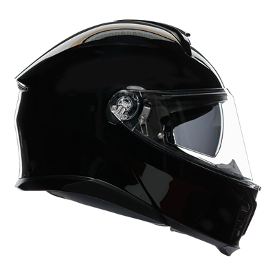 AGV Tour Modular Solid Flip-Up Helmet Black  - FREE UK Shipping, FREE 365 Day Returns | Moto Central