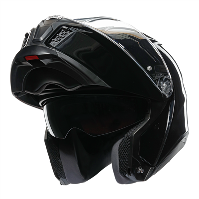 AGV Tour Modular Solid Flip-Up Helmet Black  - FREE UK Shipping, FREE 365 Day Returns | Moto Central