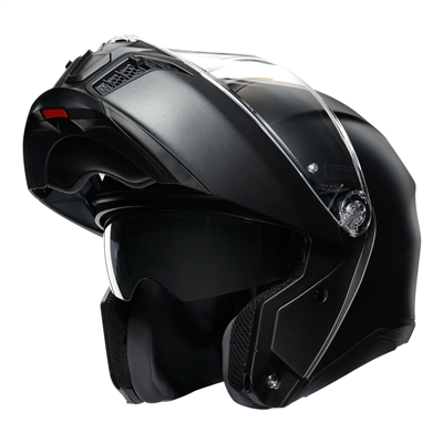 AGV Tour Modular Solid Flip-Up Helmet Matt Black  - FREE UK Shipping, FREE 365 Day Returns | Moto Central