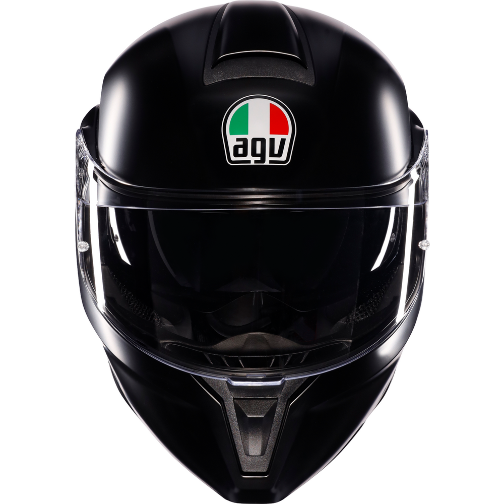 AGV Street Modular Solid Flip-Up Helmet Matt Black - FREE UK Shipping, FREE 365 Day Returns | Moto Central