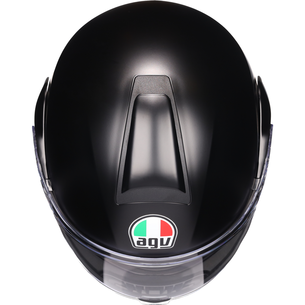 AGV Street Modular Solid Flip-Up Helmet Matt Black - FREE UK Shipping, FREE 365 Day Returns | Moto Central