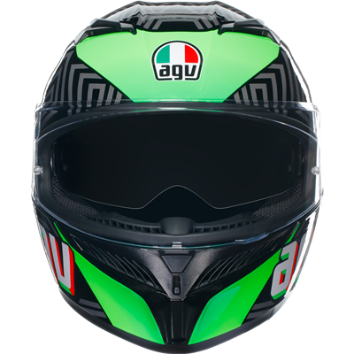 AGV K3 Kamaleon ECE 22.06 Full Face Helmet Black / Red / Green