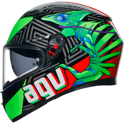 AGV K3 Kamaleon ECE 22.06 Full Face Helmet Black / Red / Green