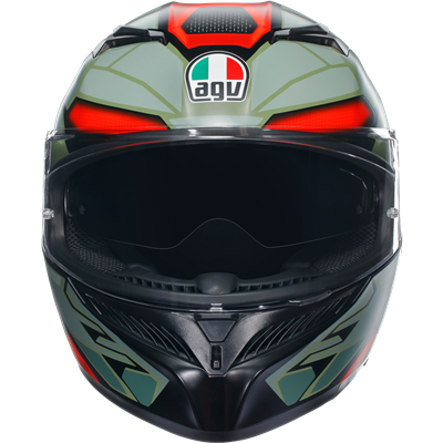 AGV K3 Decept ECE 22.06 Full Face Helmet Matt Black / Green / Red