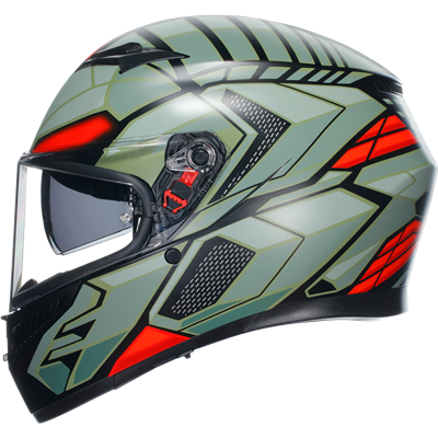 AGV K3 Decept ECE 22.06 Full Face Helmet Matt Black / Green / Red