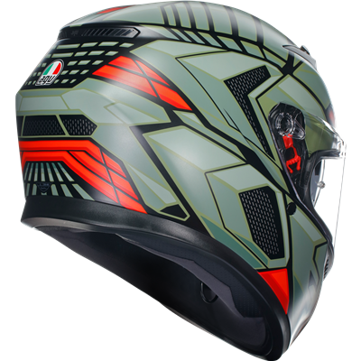 AGV K3 Decept ECE 22.06 Full Face Helmet Matt Black / Green / Red