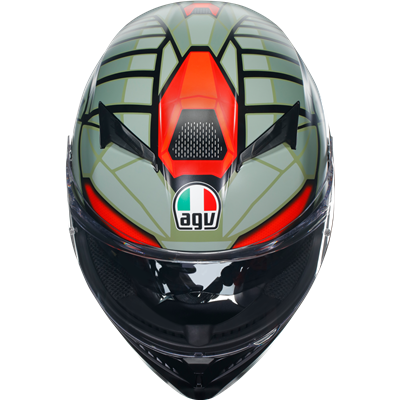 AGV K3 Decept ECE 22.06 Full Face Helmet Matt Black / Green / Red