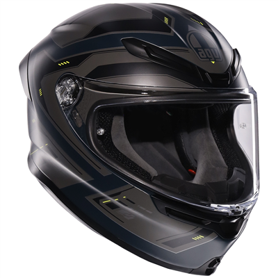 AGV K6-S Enhance Full Face Helmet Matt Grey / Fluo Yellow