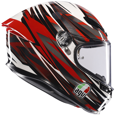 AGV K6-S Reeval Full Face Helmet White / Red / Grey - FREE UK Shipping, FREE 365 Day Returns | Moto Central