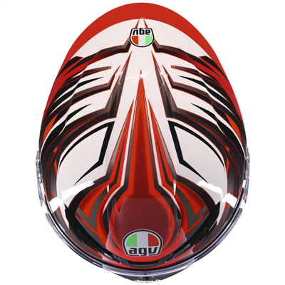 AGV K6-S Reeval Full Face Helmet White / Red / Grey - FREE UK Shipping, FREE 365 Day Returns | Moto Central