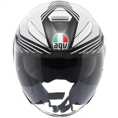 AGV K5 Jet Evo Solid Open Face Helmet Nardo Grey - FREE UK Shipping, FREE 365 Day Returns | Moto Central