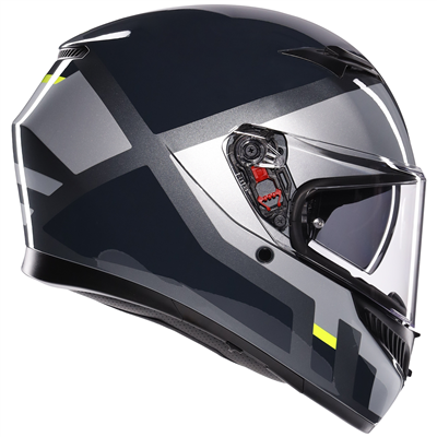 AGV K3 ECE 22.06 Shade Full Face Helmet Grey / Fluo Yellow