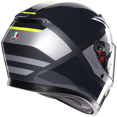 AGV K3 ECE 22.06 Shade Full Face Helmet Grey / Fluo Yellow