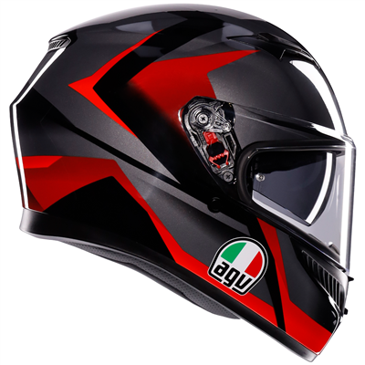 AGV K3 ECE 22.06 Striga Full Face Helmet Matt Black / Grey / Red