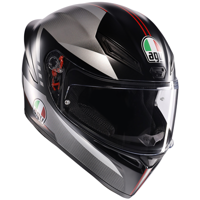 AGV K1-S Lap Full Face Helmet Matt Black / Grey / Red