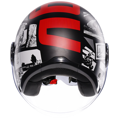 AGV Eteres History Open Face Helmet Matt Black / White / Red