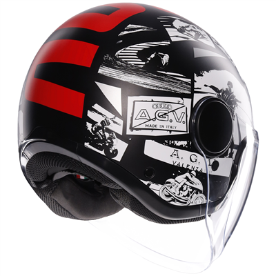 AGV Eteres History Open Face Helmet Matt Black / White / Red