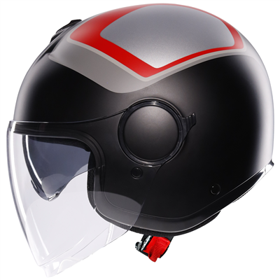 AGV Eteres Scaglieri Open Face Helmet Matt Grey / Red  - FREE UK Shipping, FREE 365 Day Returns | Moto Central