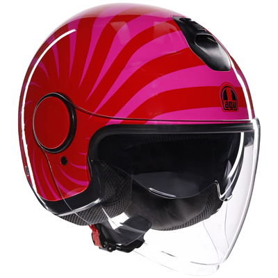 AGV Eteres Tropera Open Face Helmet Red / Pink