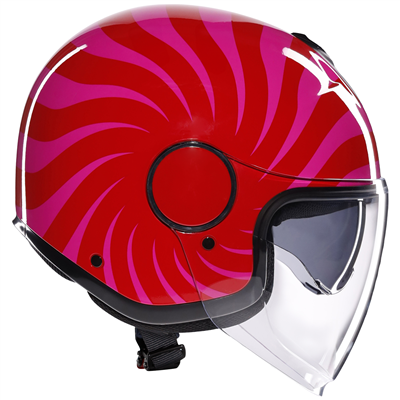 AGV Eteres Tropera Open Face Helmet Red / Pink  - FREE UK Shipping, FREE 365 Day Returns | Moto Central