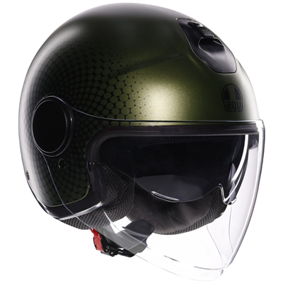 AGV Eteres Andora Open Face Helmet Matt Green / Black