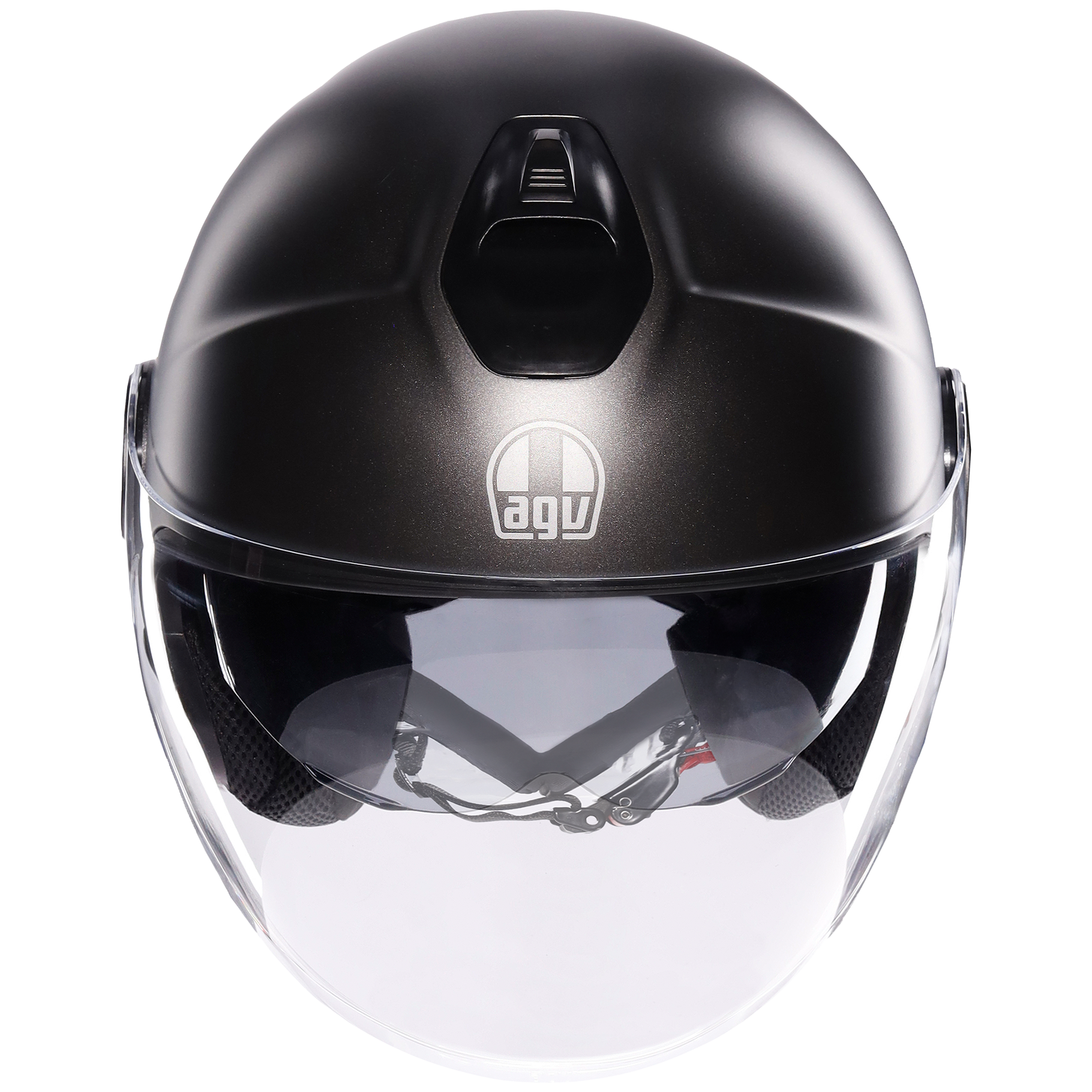 AGV Eteres Solid Open Face Helmet Asfalto Grey  - FREE UK Shipping, FREE 365 Day Returns | Moto Central