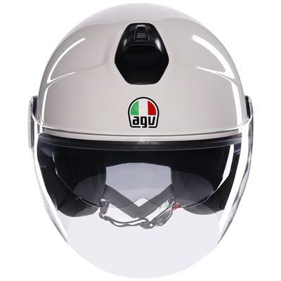 AGV Eteres Solid Open Face Helmet Materia White  - FREE UK Shipping, FREE 365 Day Returns | Moto Central