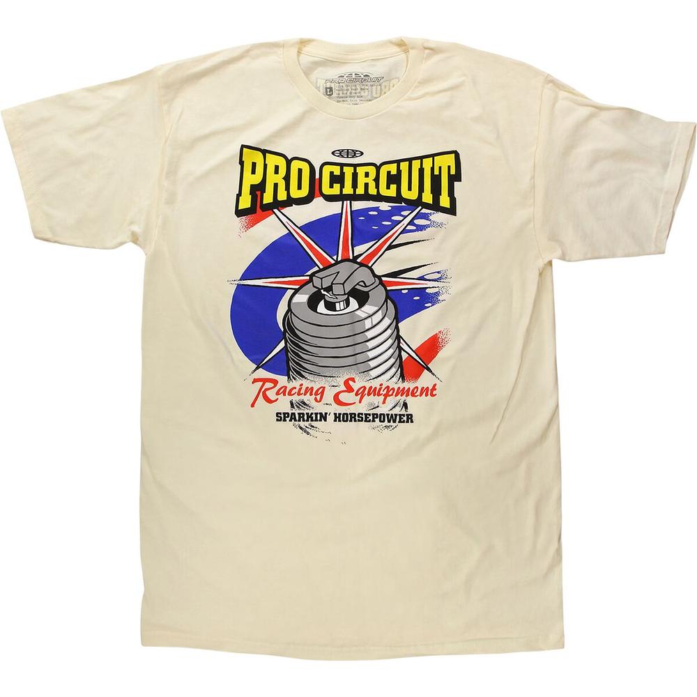 Pro Circuit Spark Plug T-Shirt Off-White