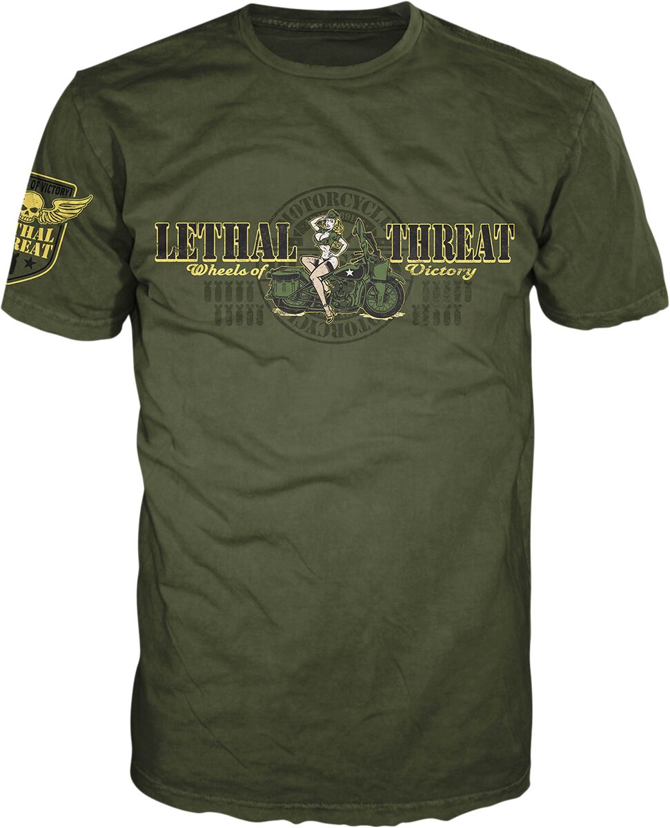 Lethal Threat Vintage Velocity Wheels of Victory T-Shirt Green