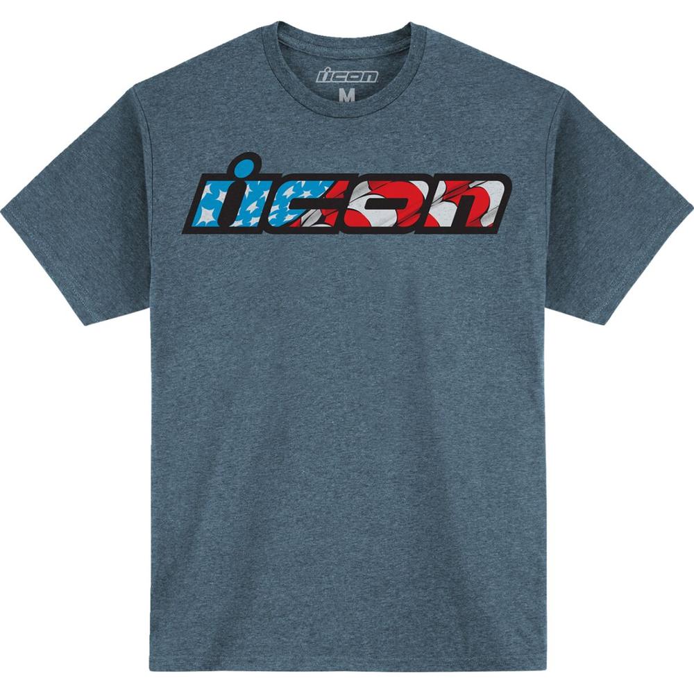 Icon Old Glory T-Shirt Blue / Grey / Heather Blue / Red