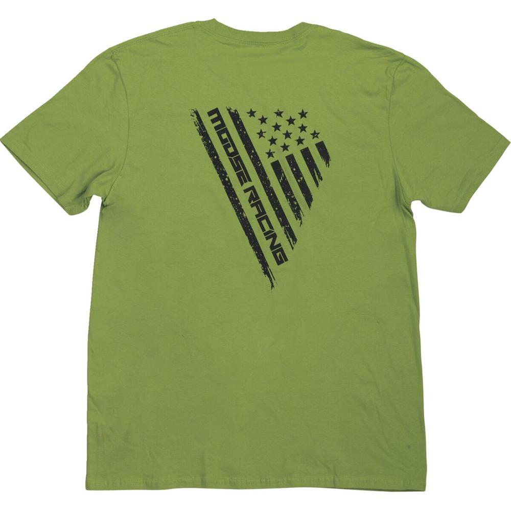 Moose Racing Grunge Salute T-Shirt Olive - FREE UK Shipping, FREE 365 Day Returns | Moto Central