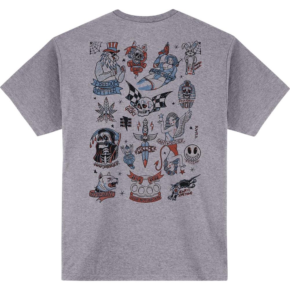 Icon Stick-N-Poke T-Shirt Ash Heather Grey