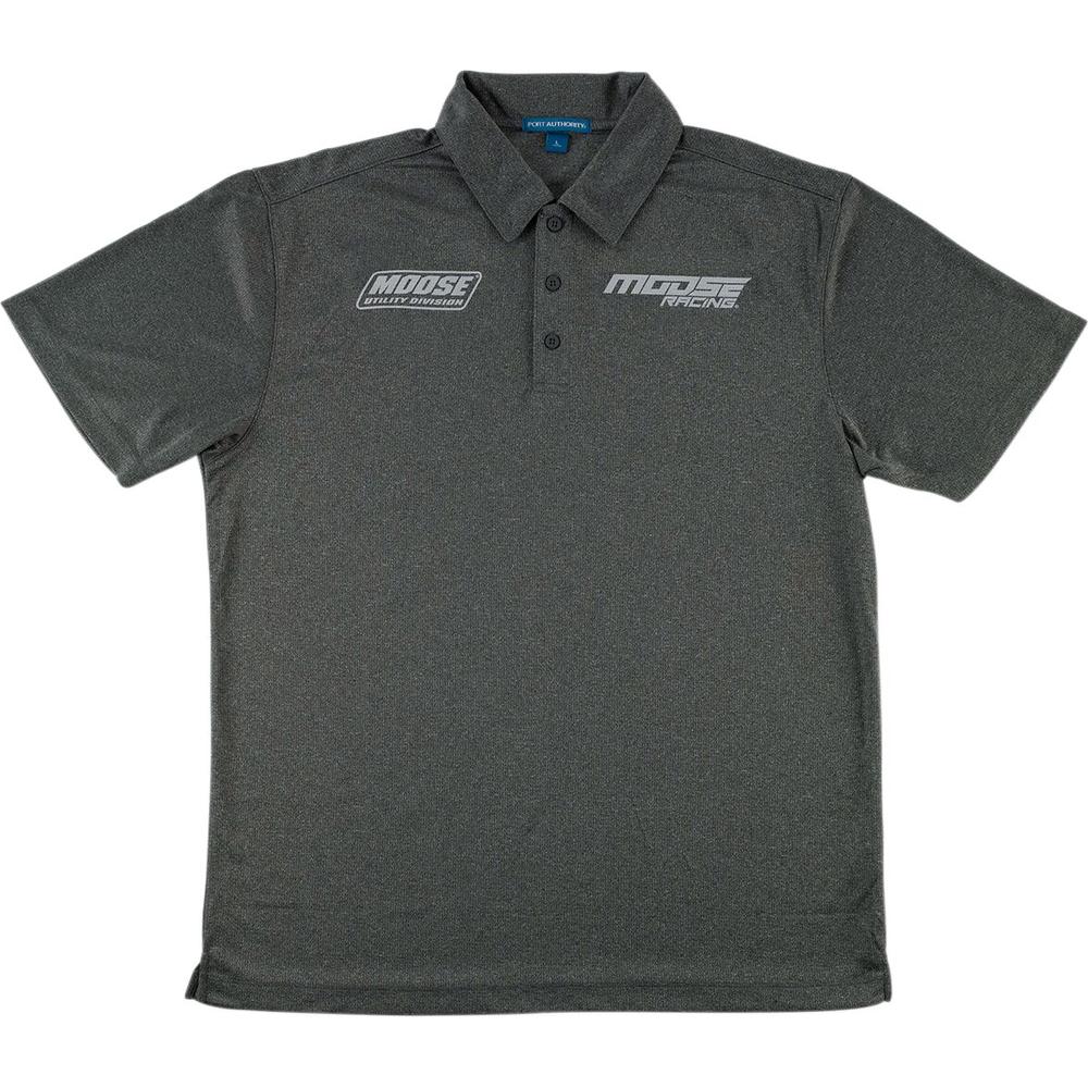 Moose Racing S19 Corporate Polo T-Shirt Heather Grey