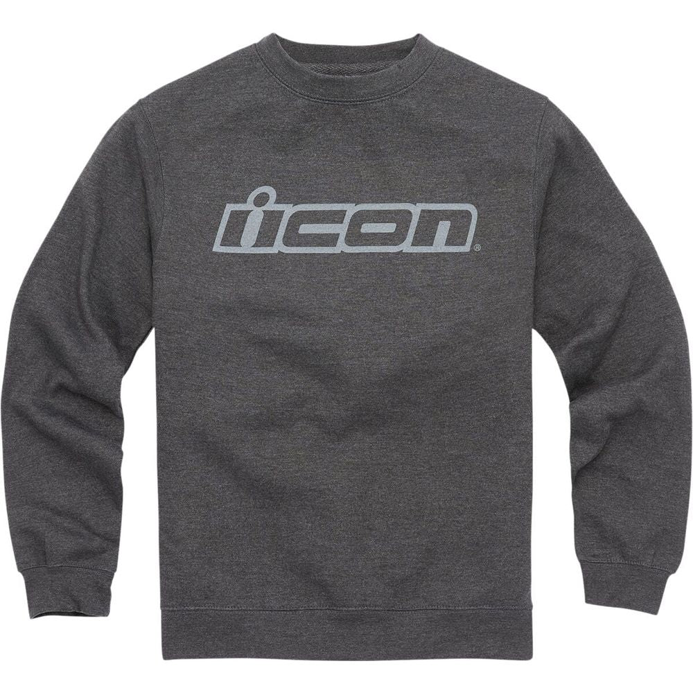 Icon Slant Crewneck Sweatshirt Charcoal  - FREE UK Shipping, FREE 365 Day Returns | Moto Central