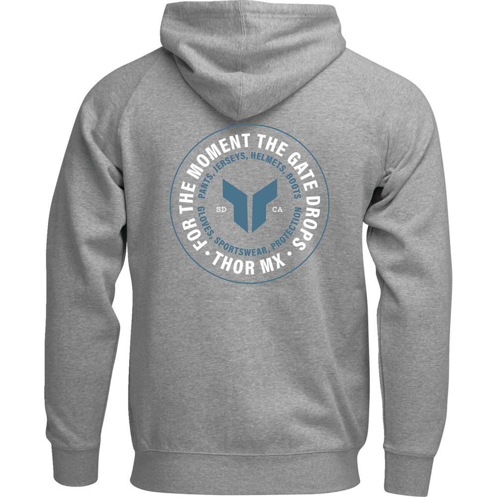 Thor Badge Zip-Up Hoodie Heather Grey