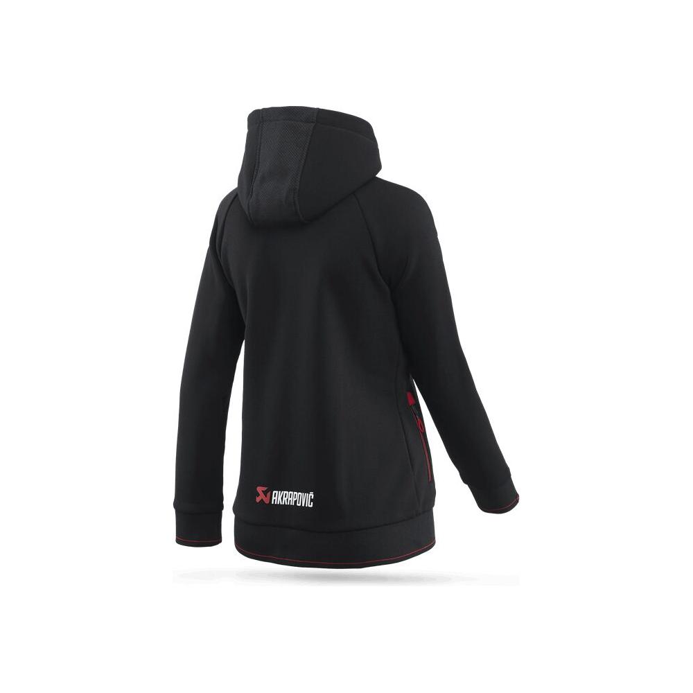 Akrapovic Corpo Full-Zip Ladies Hoodie Black - FREE UK Shipping, FREE 365 Day Returns | Moto Central