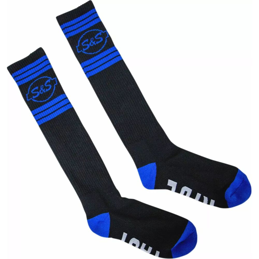 S&S Cycle Knee High Race Socks Black