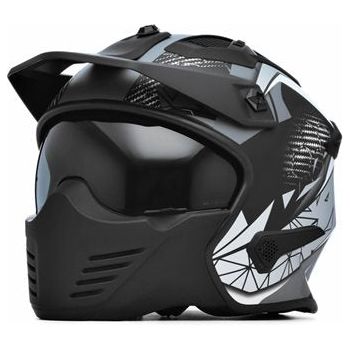 Spada Storm Open Face Helmet Matt Black / Grey / Silver