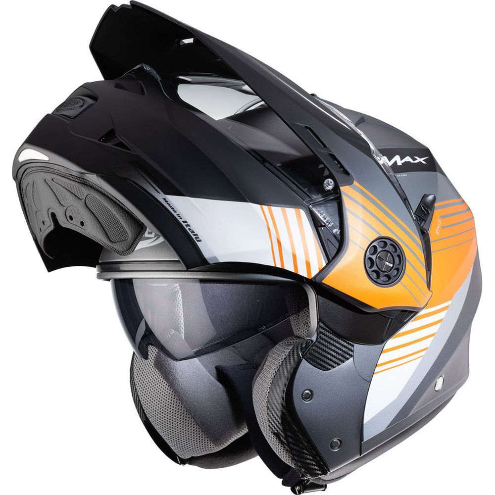 Caberg Tourmax Titan Flip-Up Helmet Matt Gun / Orange / White