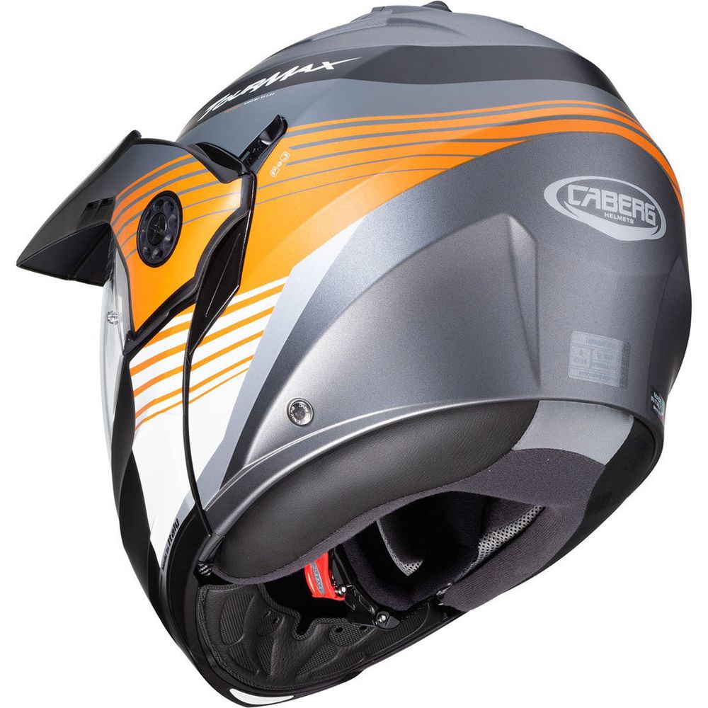 Caberg Tourmax Titan Flip-Up Helmet Matt Gun / Orange / White