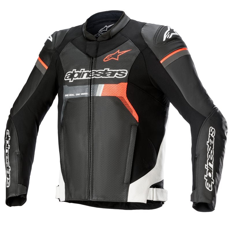 Alpinestars GP Force Leather Jacket Airflow Black / White / Fluo Red