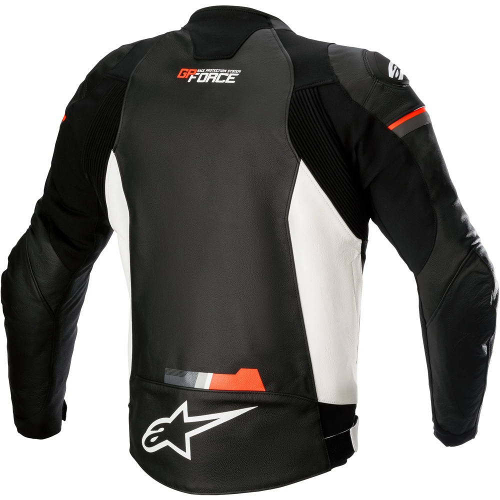 Alpinestars GP Force Leather Jacket Black / White / Fluo Red